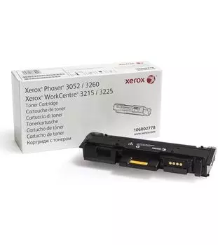 Тонер-картридж 106R02777 черный повышенной емкости для Xerox Phaser 3260, WorkCentre 3215, 3225, 3000 стр (аналог.артикулу 106R02778), нужен чип
