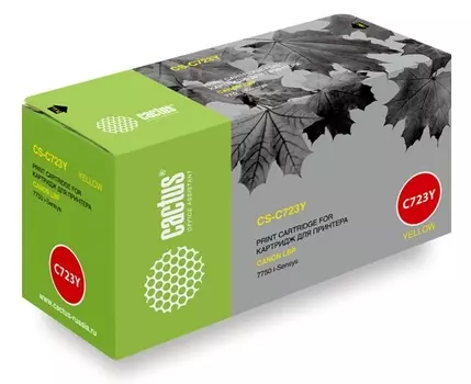 Тонер Картридж Cactus CS-C723Y желтый для Canon i-Sensys 7750 (8500стр.)