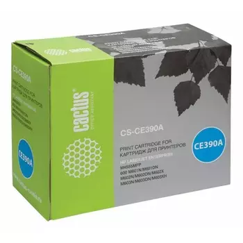Тонер Картридж Cactus CS-CE390A черный для HP LJ M4555/M601/M602/M603 (10000стр.)