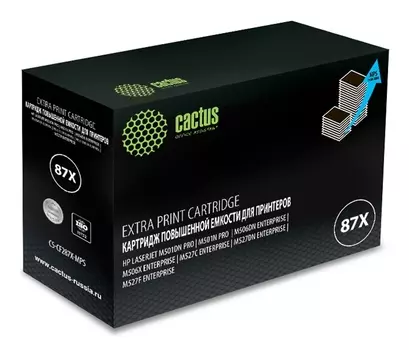 Тонер Картридж Cactus CS-CF287X-MPS черный (24000стр.) для HP LJ M506dn/M506n/M506x