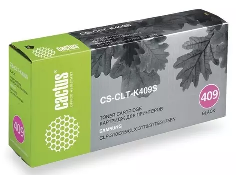 Тонер Картридж Cactus CS-CLT-K409S черный для Samsung CLP-310/315/CLX-3170/3175/3175FN (1500стр.)