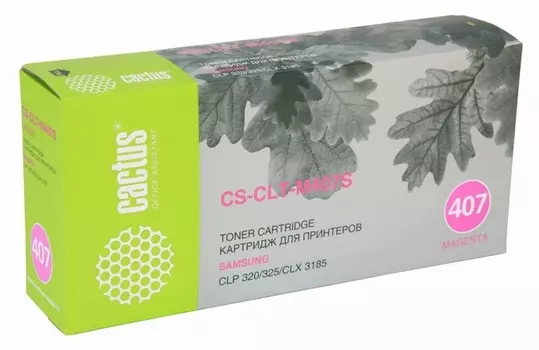 Тонер Картридж Cactus CS-CLT-M407S пурпурный для Samsung CLP320/320n/325/CLX3185/3185n/3185fn (1000с
