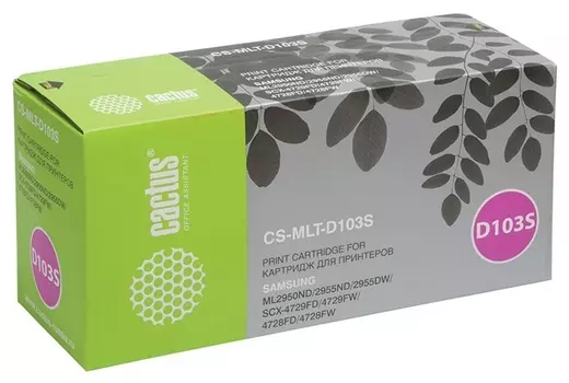 Тонер Картридж Cactus CS-D103S черный для Samsung SCX-4728FD/ML-2955ND/2955DW (1500стр.)