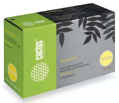 Тонер-картридж Cactus CS-PH6180Y (113R00725) желтый