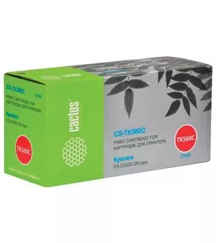 Тонер Картридж Cactus CS-TK560С голубой для Kyocera FS-C5300DN (10000стр.)