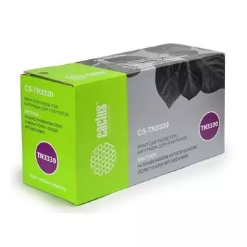 Тонер Картридж Cactus CS-TN3330 черный для Brother HL-5440D/5450DN/5470DW/6180DW/DCP8110/8250/MFC-85