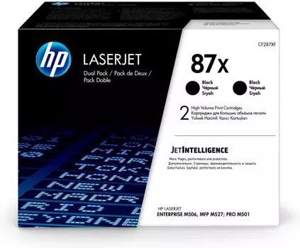 Тонер Картридж HP 87X CF287XD черный x2уп. (36000стр.) для HP LJ Ent M506/M527