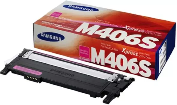 Тонер Картридж Samsung CLT-M406S SU254A пурпурный (1000стр.) для Samsung CLP-360/365/CLX-3300/3305