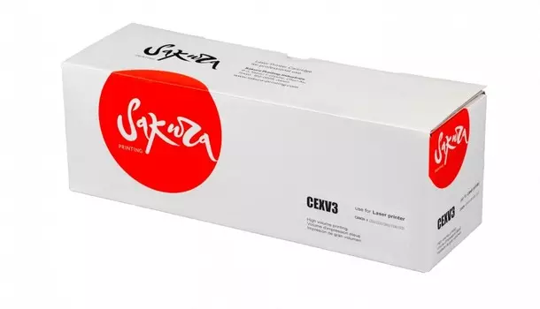 Тонер-туба SAKURA CEXV3 для Canon iR-2200/ 2200i/ 2800/ 3300/ 3300i/ 3320, черный, 15 000 к.