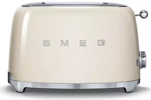 Тостер Smeg TSF01CREU Стиль 50-х г.г, корпус из нержавеющей стали, 6 уровней поджаривания, кремовый