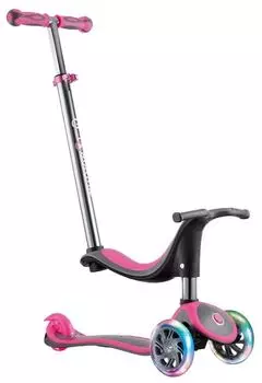 Трехколесный самокат Globber MY FREE 4 IN 1 TITANIUM LIGHTS голубой 462-130-2