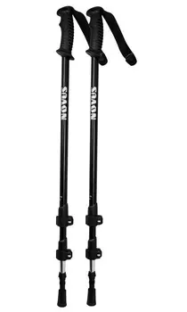 Треккинговые палки Novus телескоп., 18/16/14 мм, flip lock, р. 65-135 см, NTP-01 black,