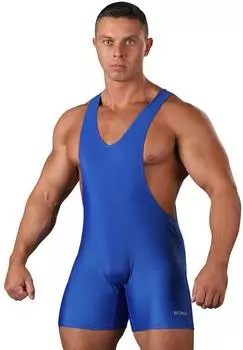 Трико борцовское, F100А, Синий, 54