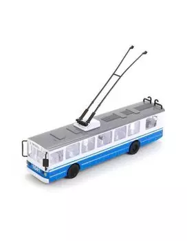 Троллейбус Технопарк пласт,свет+звук 183826 SB-14-02