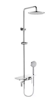 Тропическая душевая система со смесителем для ванны и полкой RUSH PL5535-80