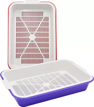 Туалет для кошек АДАМ с сеткой низкие ножки 40*26,5*6,5 см 11010