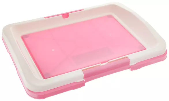 Туалет для собак V.I.Pet Р102-03 малый под пеленку 48*35*6 см розовый