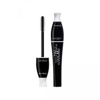 Тушь объемная для ресниц 2в1 Bourjois Twist Up The Volume, тон 21 noir