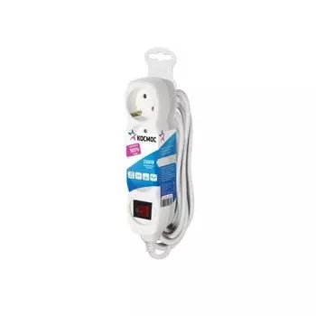 Удлинитель 3х5м с заземл. 16А IP20 с выкл. ПВС 3х1 Космос YKsm5m-3g-Z-V(K)