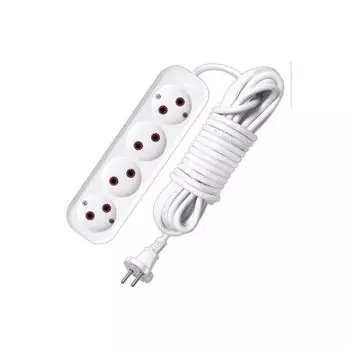 Удлинитель 4х2м без заземл. 6А IP20 У6-766М ПВС 2х0.75 UNIVersal 766М-02