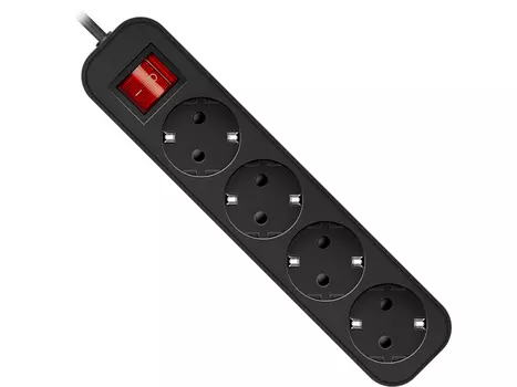 Удлинитель Defender G430 3м, 4 розетки (99338) Black