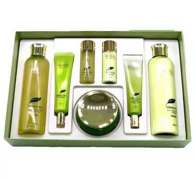 Уходовый набор PREMIUM DEOPROCE GREENTEA TOTAL SOLUTION SKIN CARE 5 SET 260мл*2/ 100мл / 40мл*2 / 30мл*2
