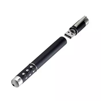 Указка лазерная NOBO P2, USB-ресивер, встроенный презентер, радиус 100 м, красный луч (ACCO Brands, США), 1902389