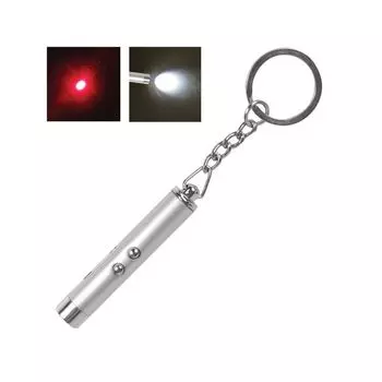 Указка лазерная, радиус 200 м, красный луч, LED-фонарь, ТВ-RP-24