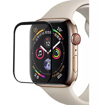 Ультратонкое полимерное стекло Red Line для APPLE Watch S4 / S5 44mm Full Screen 3D Black УТ000021856