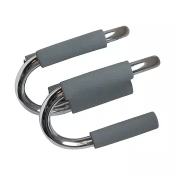 Упоры для отжиманий INDIGO стальной, 97735 IR, Черно-серый,