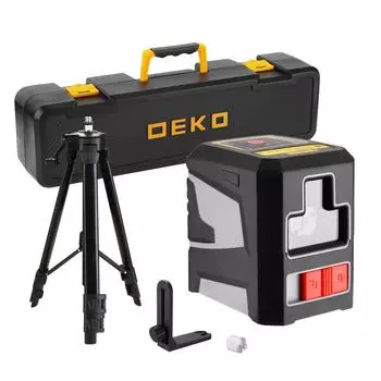 Уровень лазерный самовыравнивающийся в кейсе DEKO DKLL11 SET 2 PREMIUM со штативом 1 м