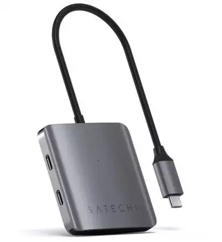 USB-C хаб Satechi Aluminum 4 порта Интерфейс USB-С Серый космос