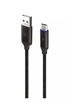 USB кабель Exployd EX-K-707 Type-C Sonder 3A QC3.0 1м черный
