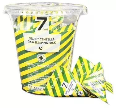 Успокаивающая ночная маска с центеллой Seven Days Secret Centella Cica Sleeping Pack 12шт*3мл