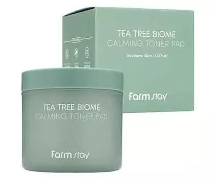 Успокаивающие подушечки для лица FarmStay с экстрактом чайного дерева, 70шт