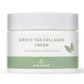Успокаивающий крем на основе коллагена и зелёного чая The Skin House Green Tea Collagen Cream, 50мл