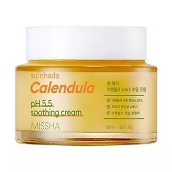 Успокаивающий крем с календулой д/лица MISSHA Su:Nhada Calendula pH Balancing &amp; Soothing Cream 50ml
