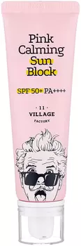 Успокаивающий солнцезащитный крем VILLAGE 11 FACTORY Pink Calming Sun Block SPF50+ PA++++ 50 ml