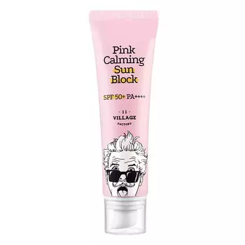 Успокаивающий солнцезащитный крем Village 11 Factory Pink Calming Sun Block SPF50+ PA++++