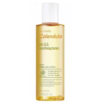 Успокаивающий тонер с календулой MISSHA Su:Nhada Calendula pH Balancing &amp; Soothing Toner 175ml