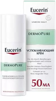 Успокаивающий, увлажняющий крем для проблемной кожи Eucerin DermoPURE, 50 мл