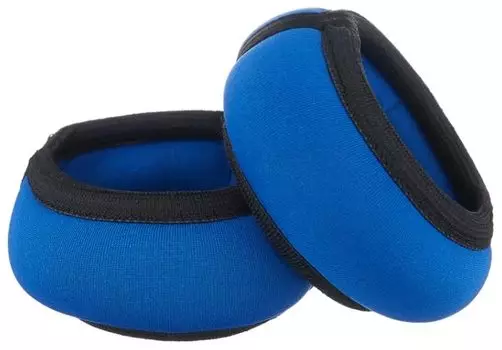 Утяжелители БРАСЛЕТ неопрен, дробь, SM-256, Синий, 2*0,2 кг