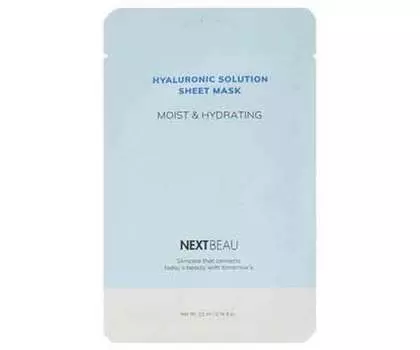 Увлажняющая тканевая маска NEXTBEAU с гиалуроновой кислотой, 22мл