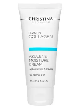 Увлажняющий азуленовый крем Christina Elastin Collagen Azulene Moisture Cream with Vit. A E &amp; HA 60мл
