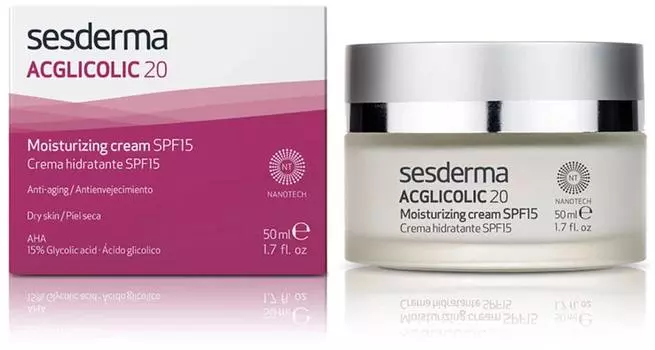 Увлажняющий крем SESDERMA Acglicolic 20, СЗФ 15, 50 мл