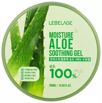 Увлажняющий успокаивающий гель с экстрактом алоэ, 300мл, LEBELAGE LEBELAGE Moisture Aloe Purity 100% Soothing Gel, 300ml