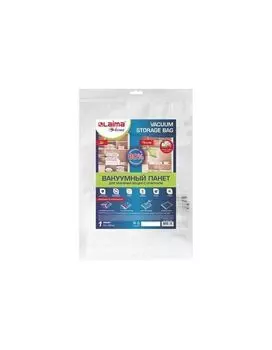 Вакуумный пакет с клапаном для хранения вещей 60х80 см, КОМПЛЕКТ 2 шт., LAIMA HOME, 607784