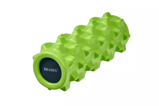 Валик для фитнеса массажный, зеленый (Foam roller massage, green)