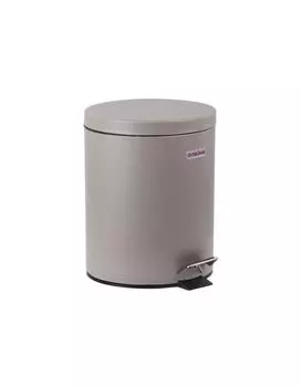Ведро-контейнер для мусора (урна) с педалью ЛАЙМА "Classic", 12 л, серое, матовое, металл, 604944