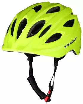 Вело Шлем детский INDIGO 16 вент. отверстий, IN073, Салатовый, 51-55см